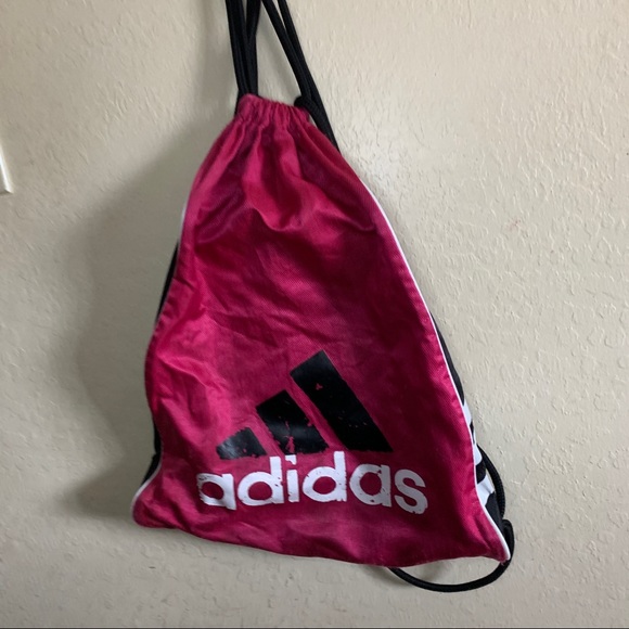 pink adidas drawstring bag